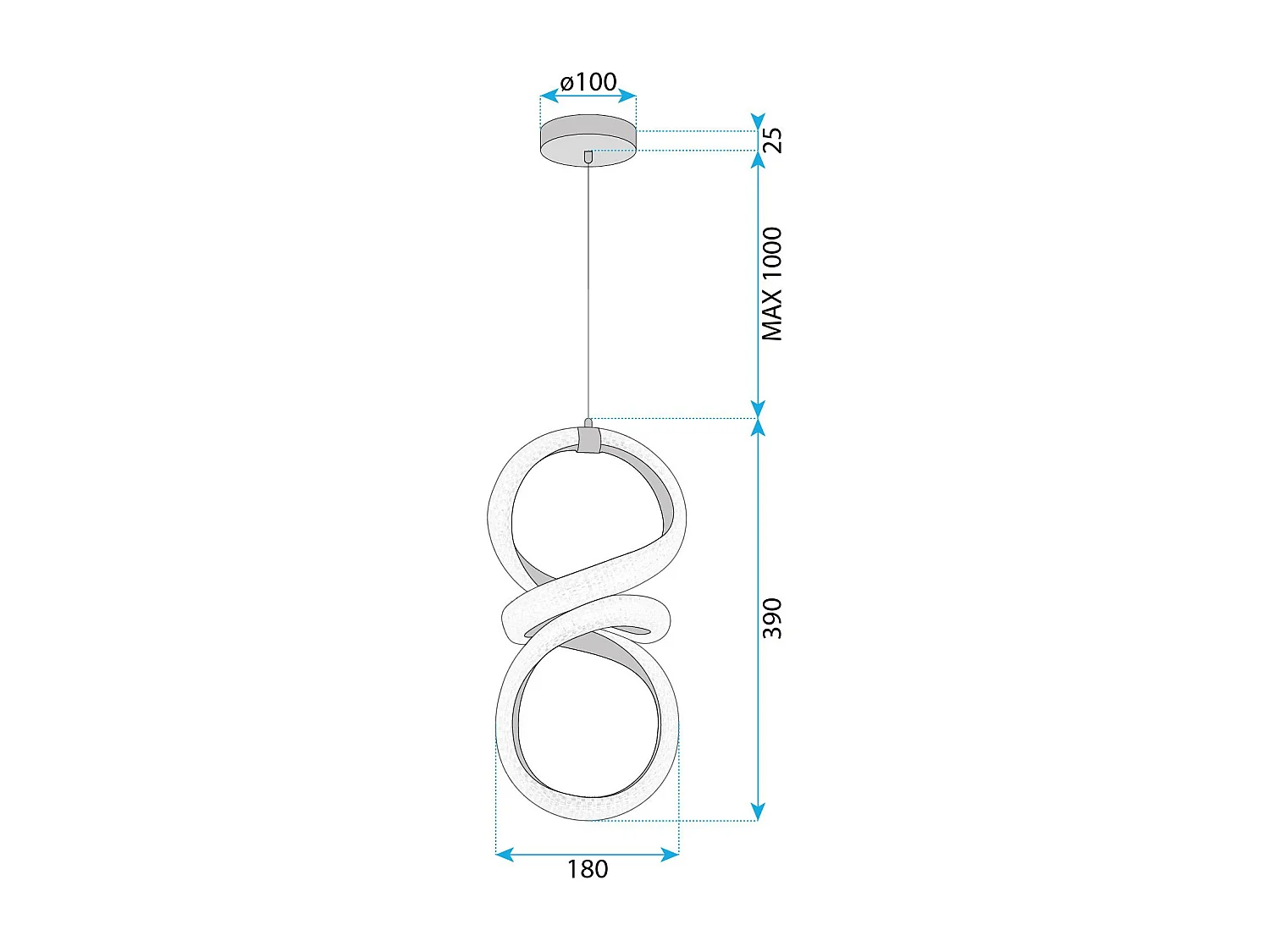 Hängande Taklampa Toolight G070-Cp Led Gold