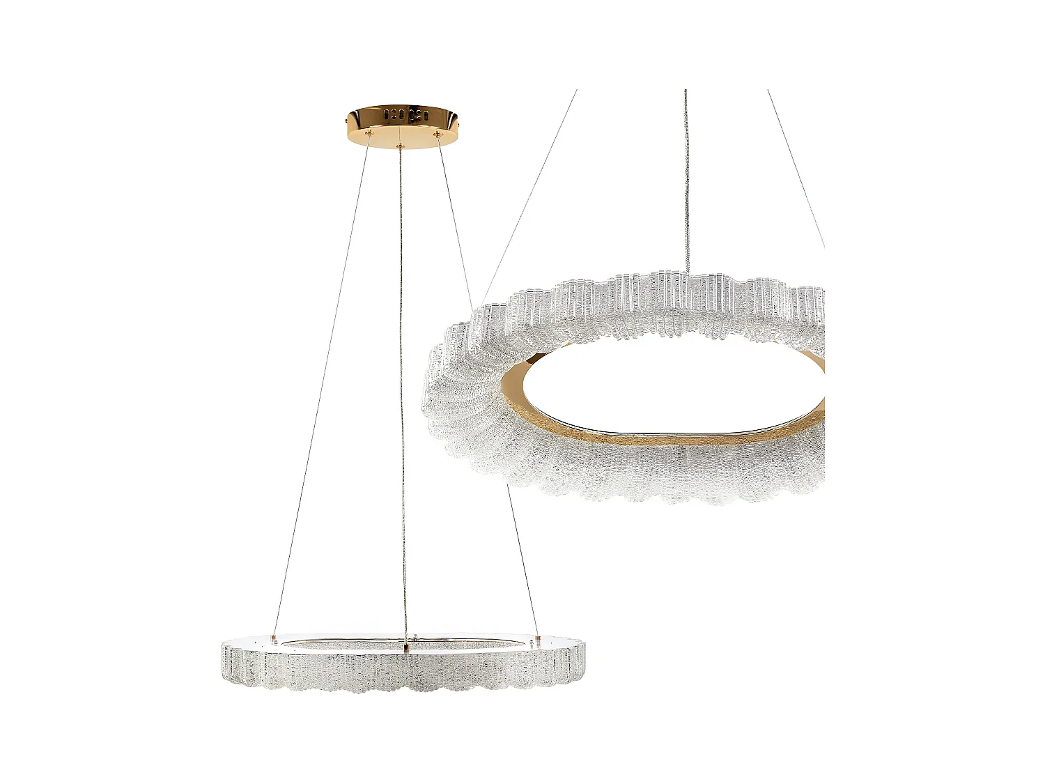 Lampe Suspendue Led Toolight Ms019-Cp Rose Gold 60Cm