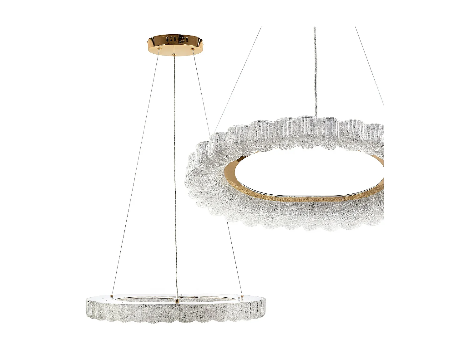 Lampe Suspendue Led Toolight Ms019-Cp Rose Gold 60Cm