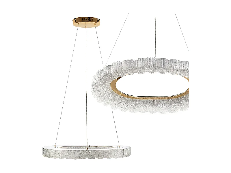 Lampe Suspendue Led Toolight Ms019-Cp Rose Gold 60Cm