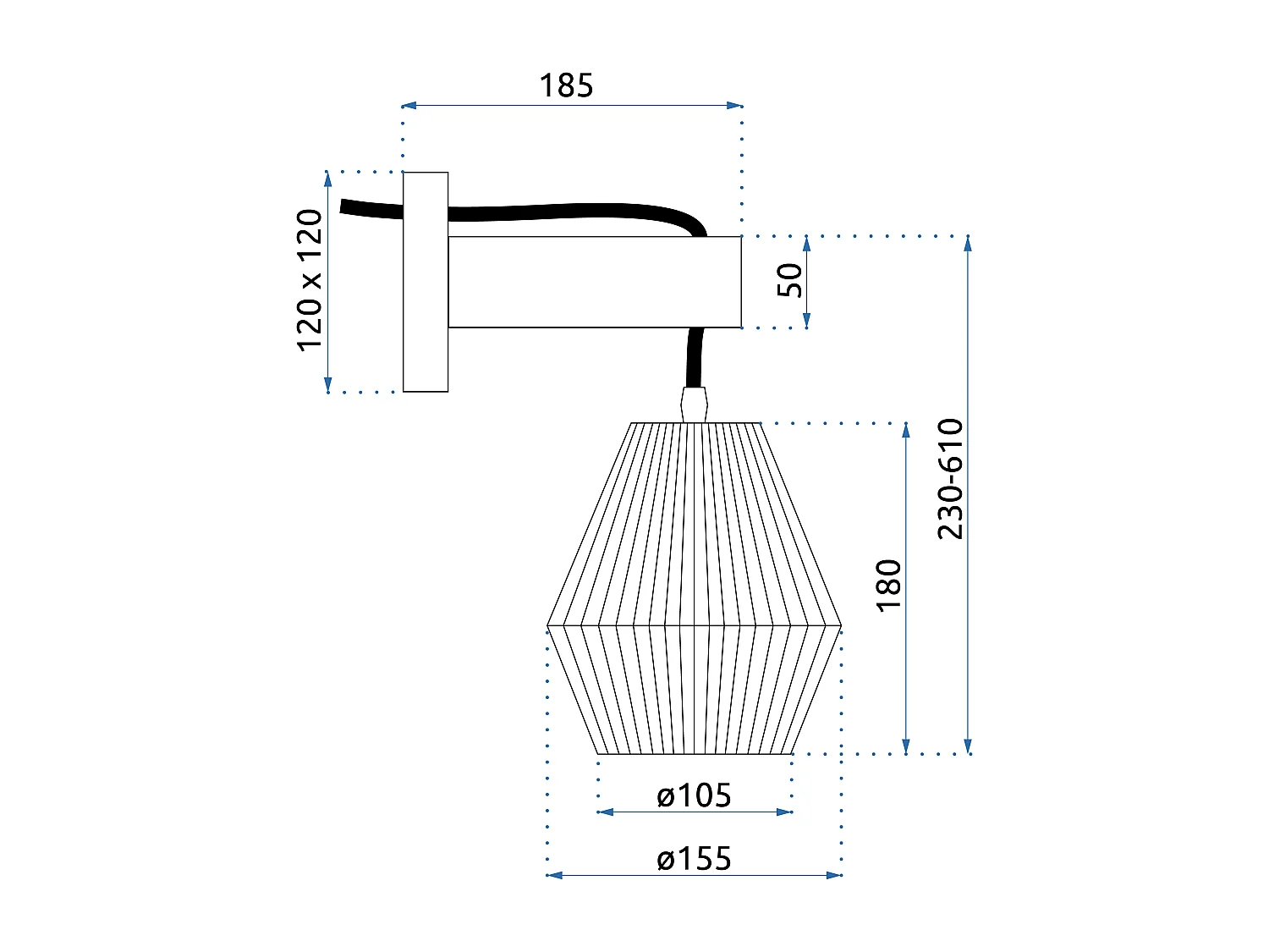 Lampe Suspendue Toolight App1149-1W Brown