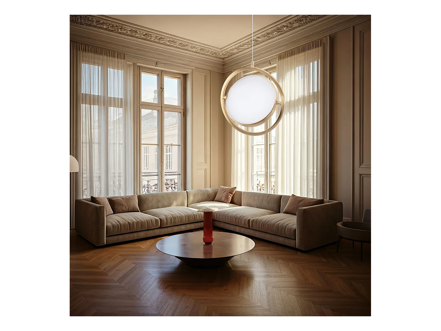 Lampe Suspendue Led Toolight App1791-Cp Brush Gold