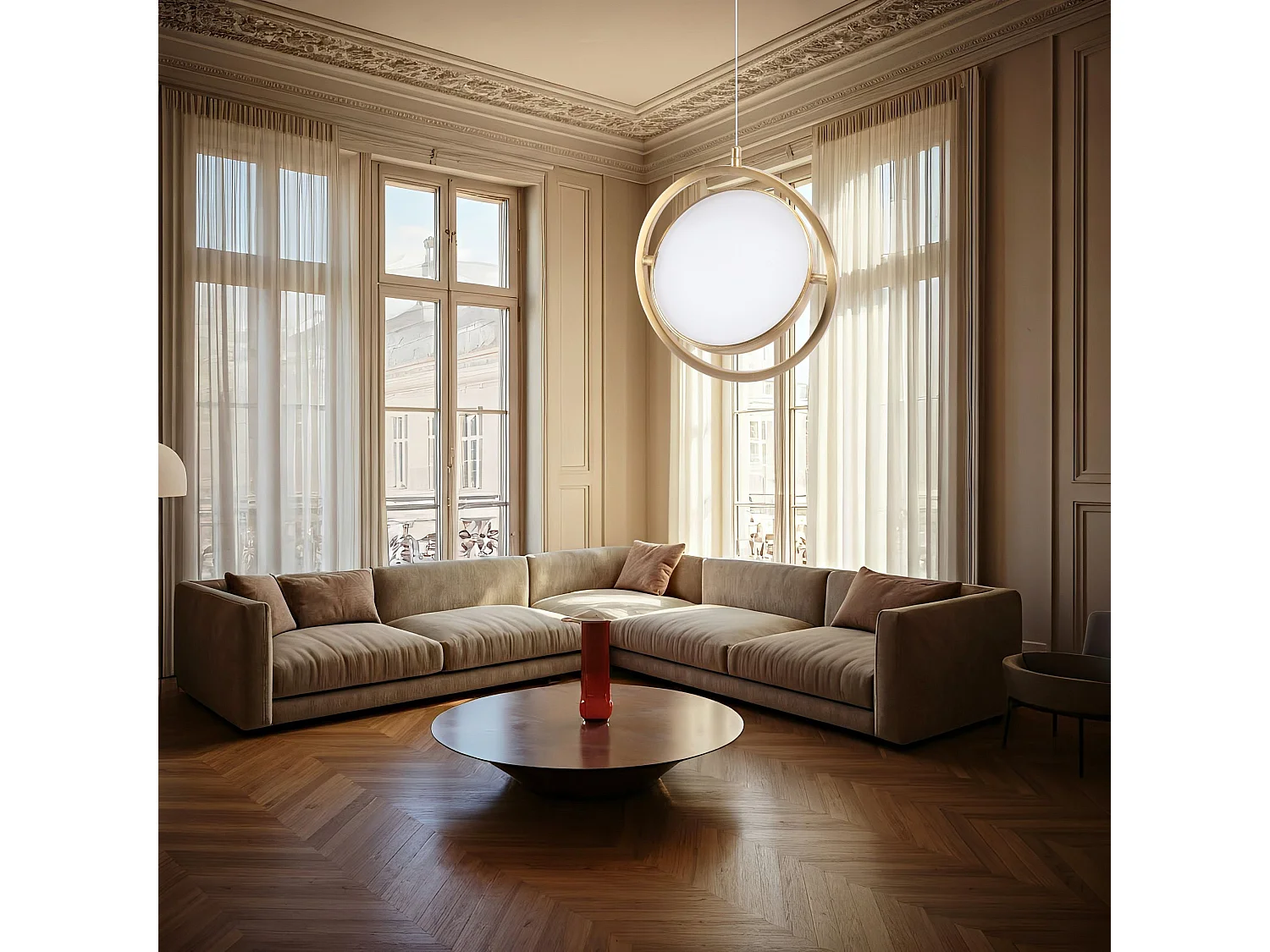 Lampe Suspendue Led Toolight App1791-Cp Brush Gold