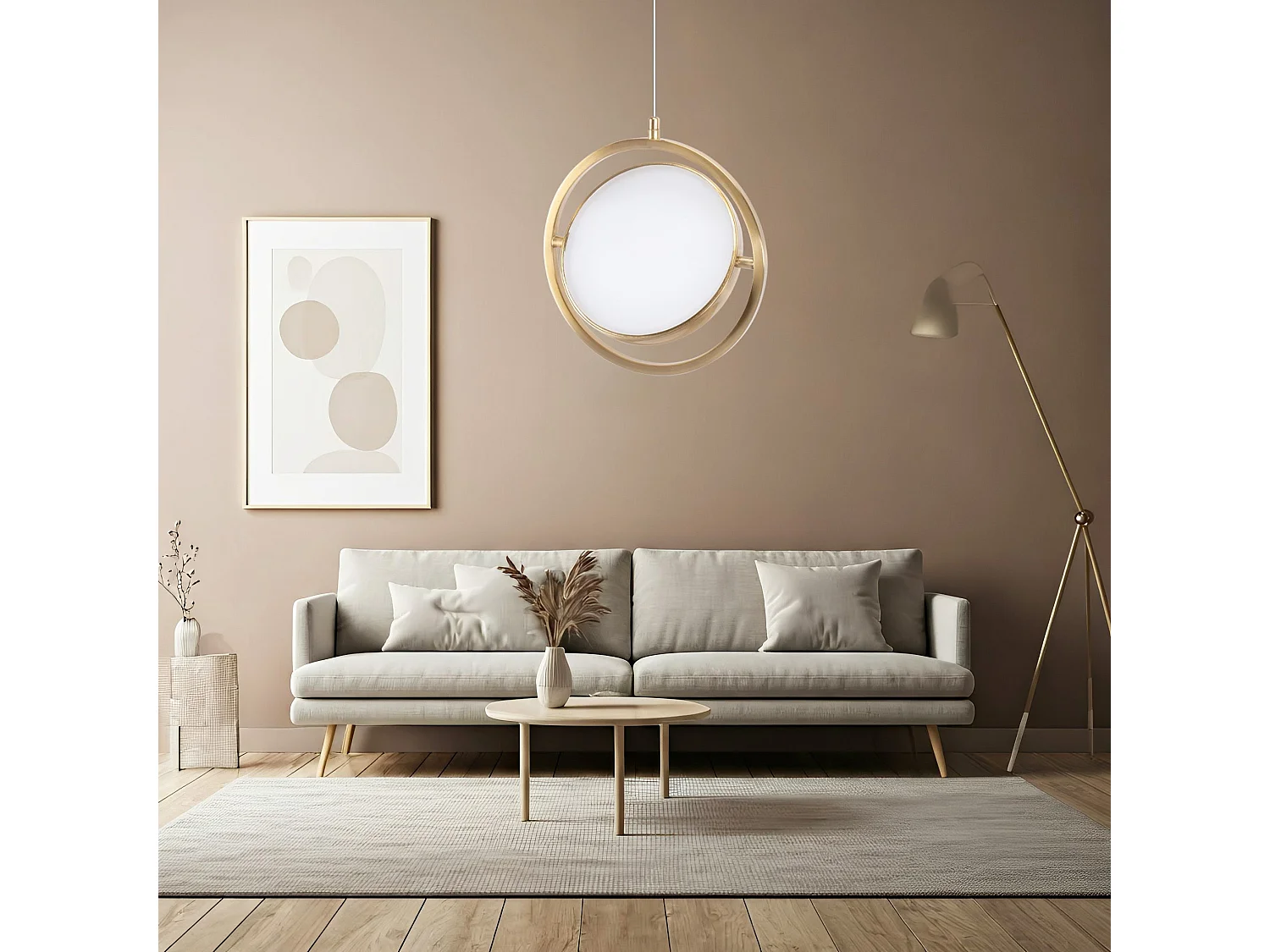 Lampe Suspendue Led Toolight App1791-Cp Brush Gold