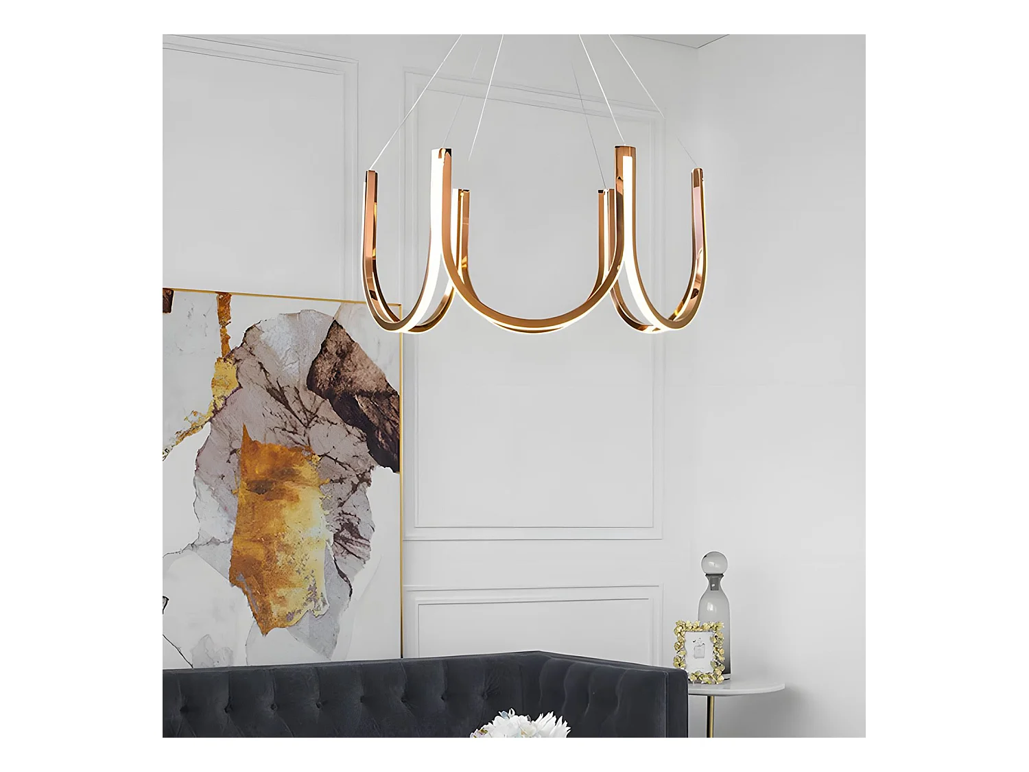 Lampe Suspendue Led Toolight App1749-Cp Gold