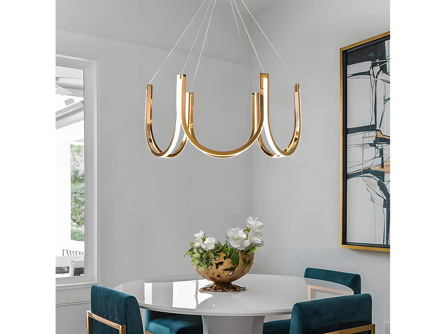 Lampe Suspendue Led Toolight App1749-Cp Gold