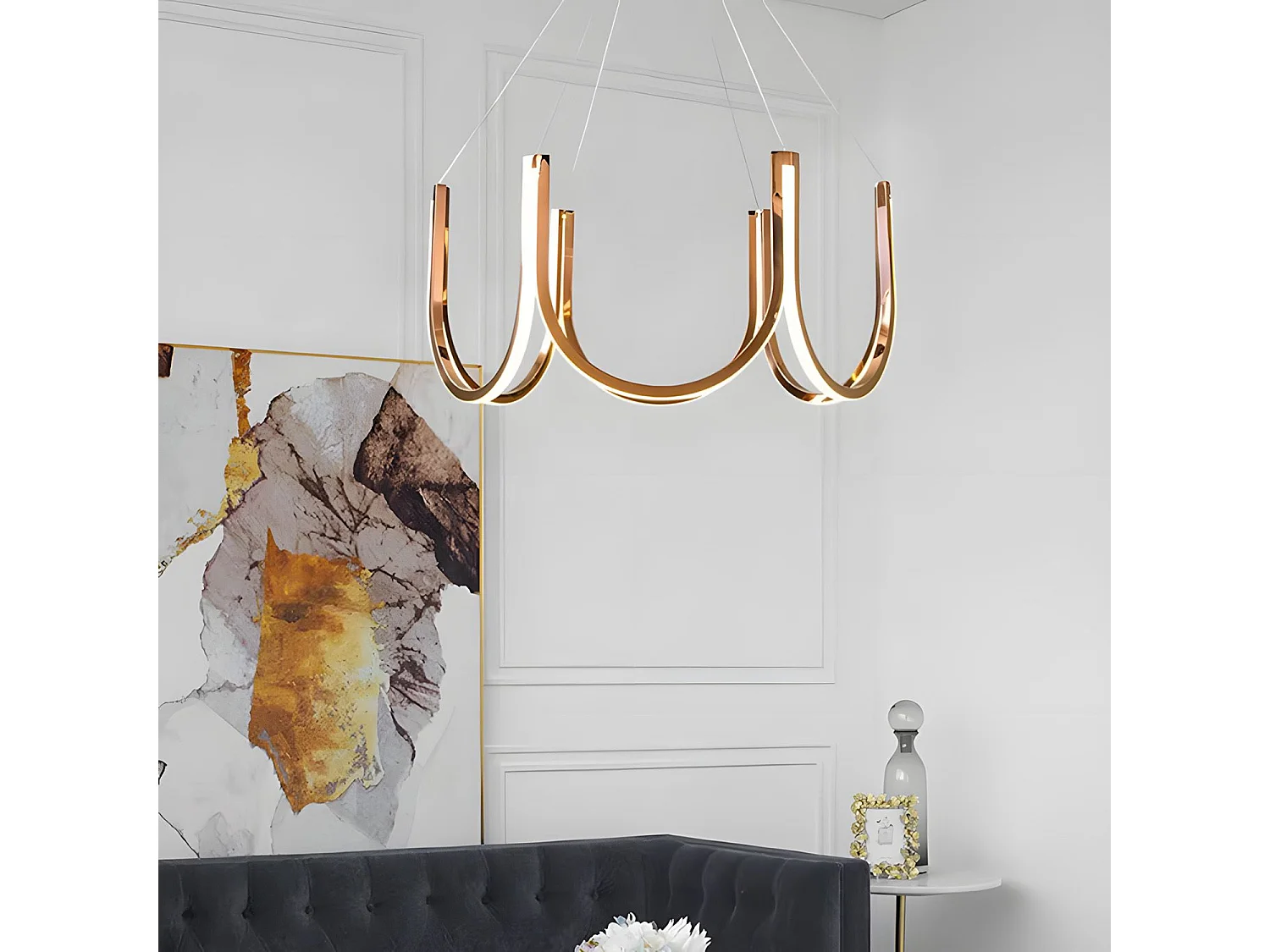 Lampe Suspendue Led Toolight App1749-Cp Gold