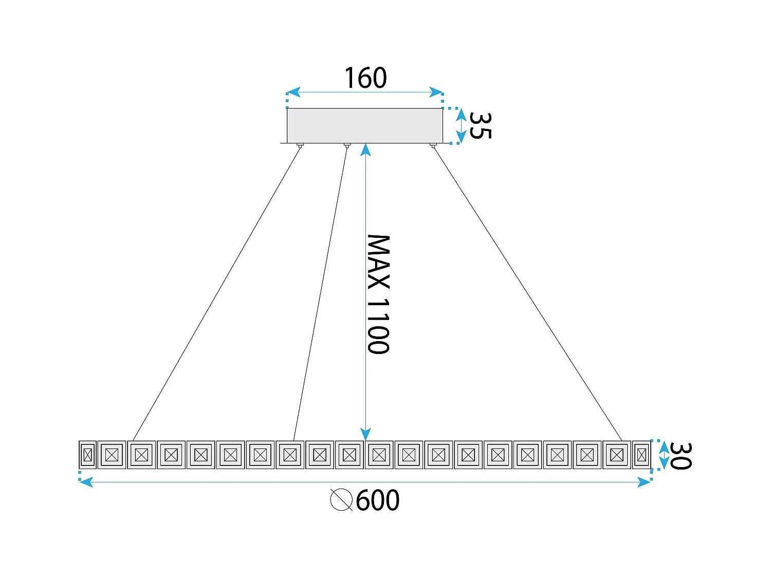 Lampe Suspendue Led Toolight Ms010-Cp Chrome