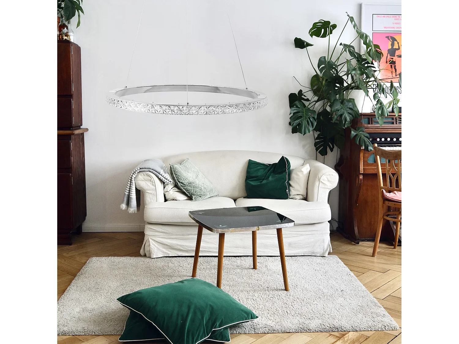 Lampe Suspendue Led Toolight Ms010-Cp Chrome