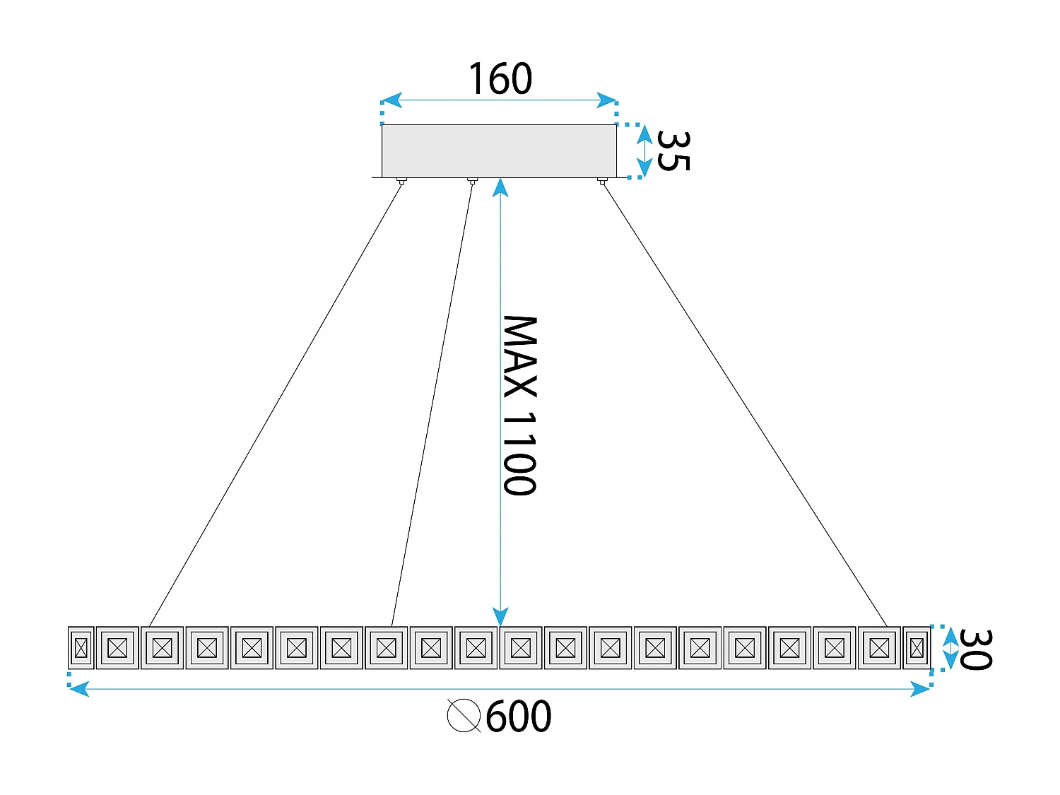 Lampe Suspendue Led Toolight Ms010-Cp Chrome