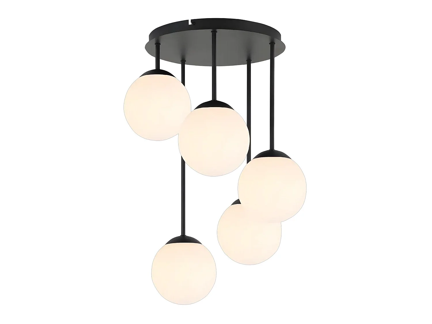 Hanglamp Toolight App1816-5Cpr Black White