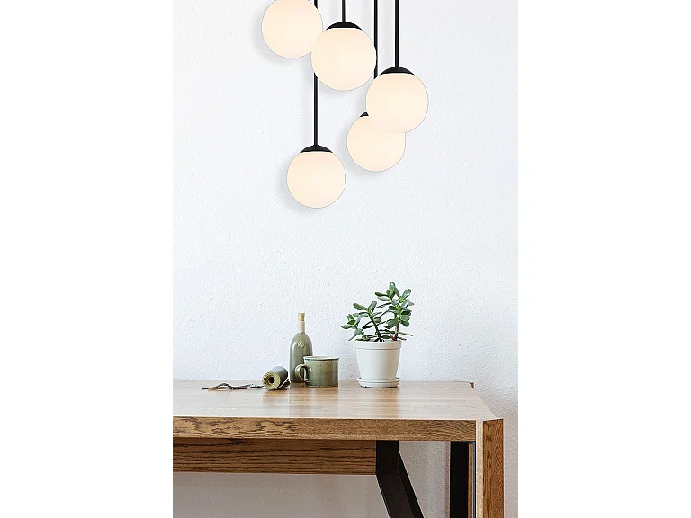 Hanglamp Toolight App1816-5Cpr Black White