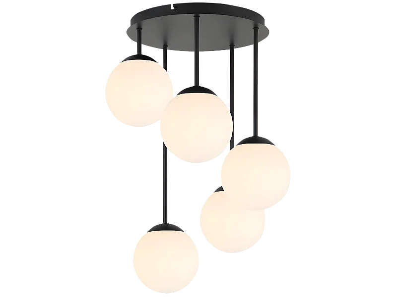 Lampe Suspendue Toolight App1816-5Cpr Black White