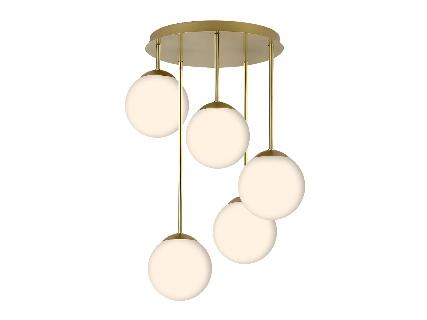 Lampe Suspendue Toolight App1818-5Cpr Brush Gold White