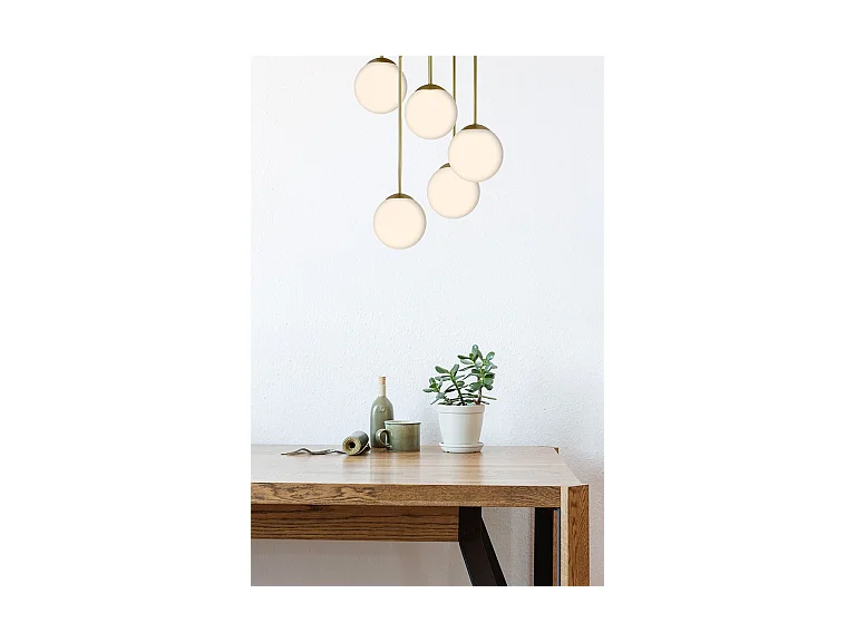 Lampe Suspendue Toolight App1818-5Cpr Brush Gold White