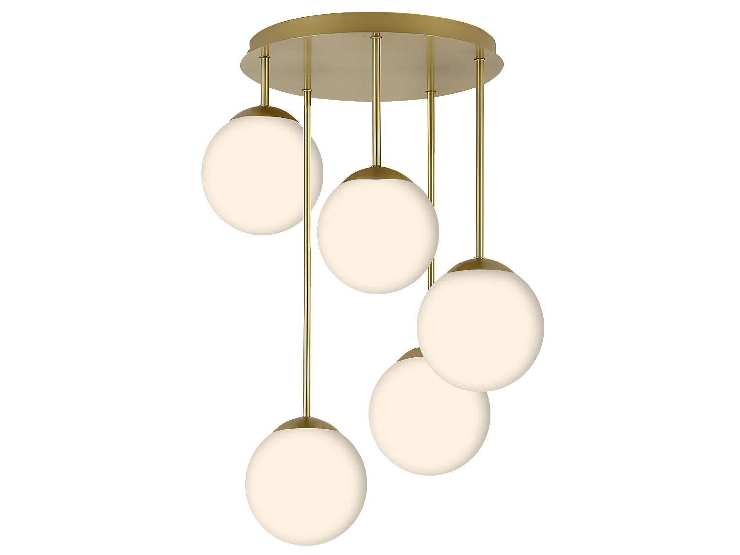 Lampe Suspendue Toolight App1818-5Cpr Brush Gold White