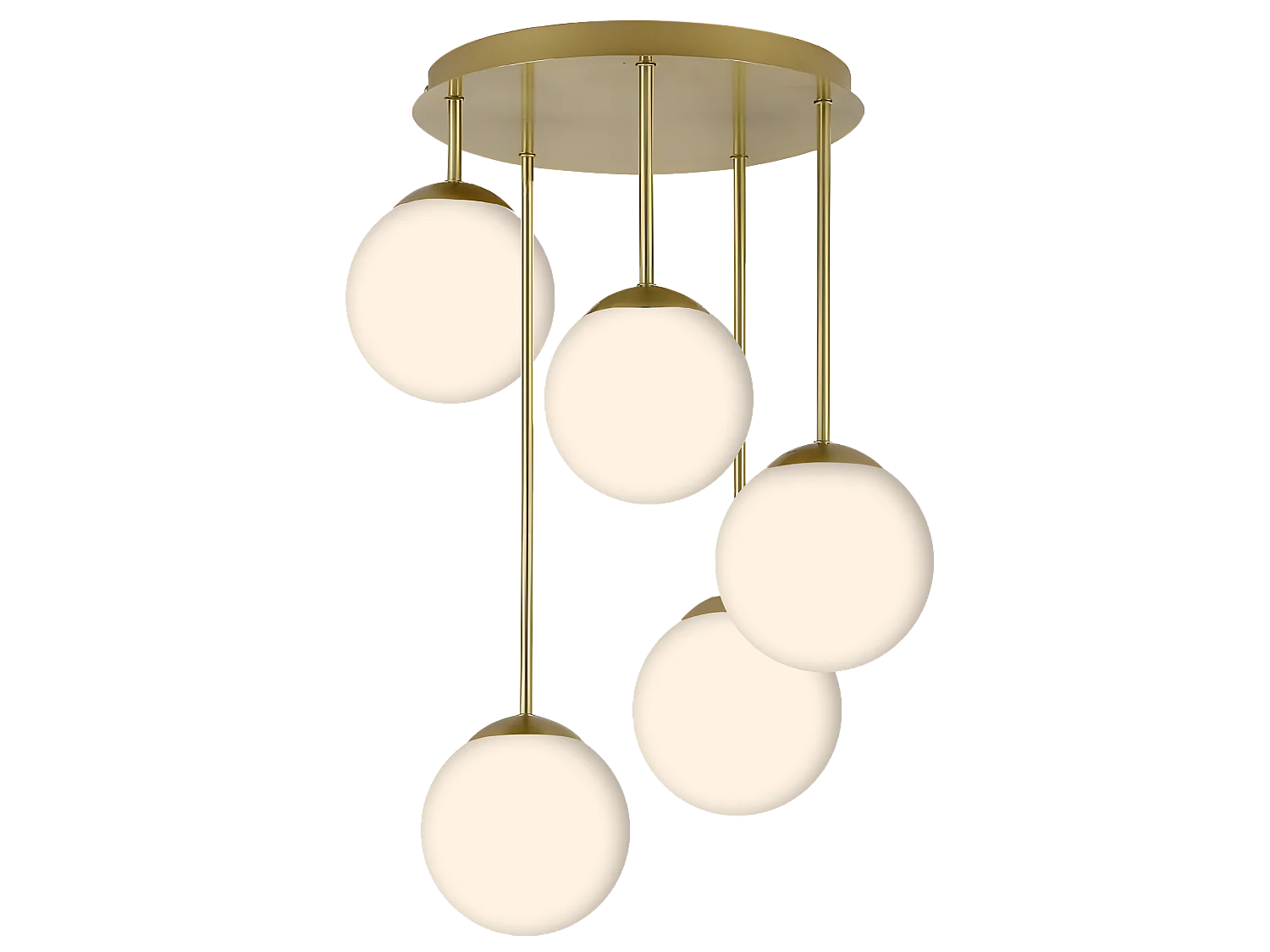 Lampe Suspendue Toolight App1818-5Cpr Brush Gold White