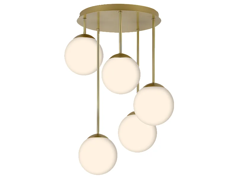 Lampe Suspendue Toolight App1818-5Cpr Brush Gold White