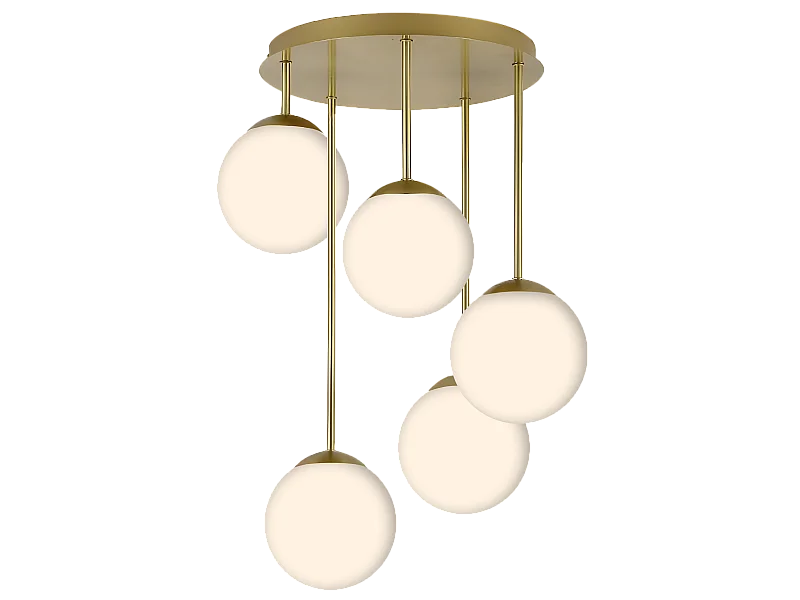 Lampe Suspendue Toolight App1818-5Cpr Brush Gold White