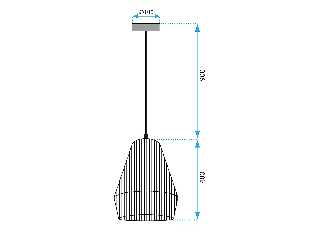 Toolight pendant ceiling lamp APP1310-CP BOHO Brown