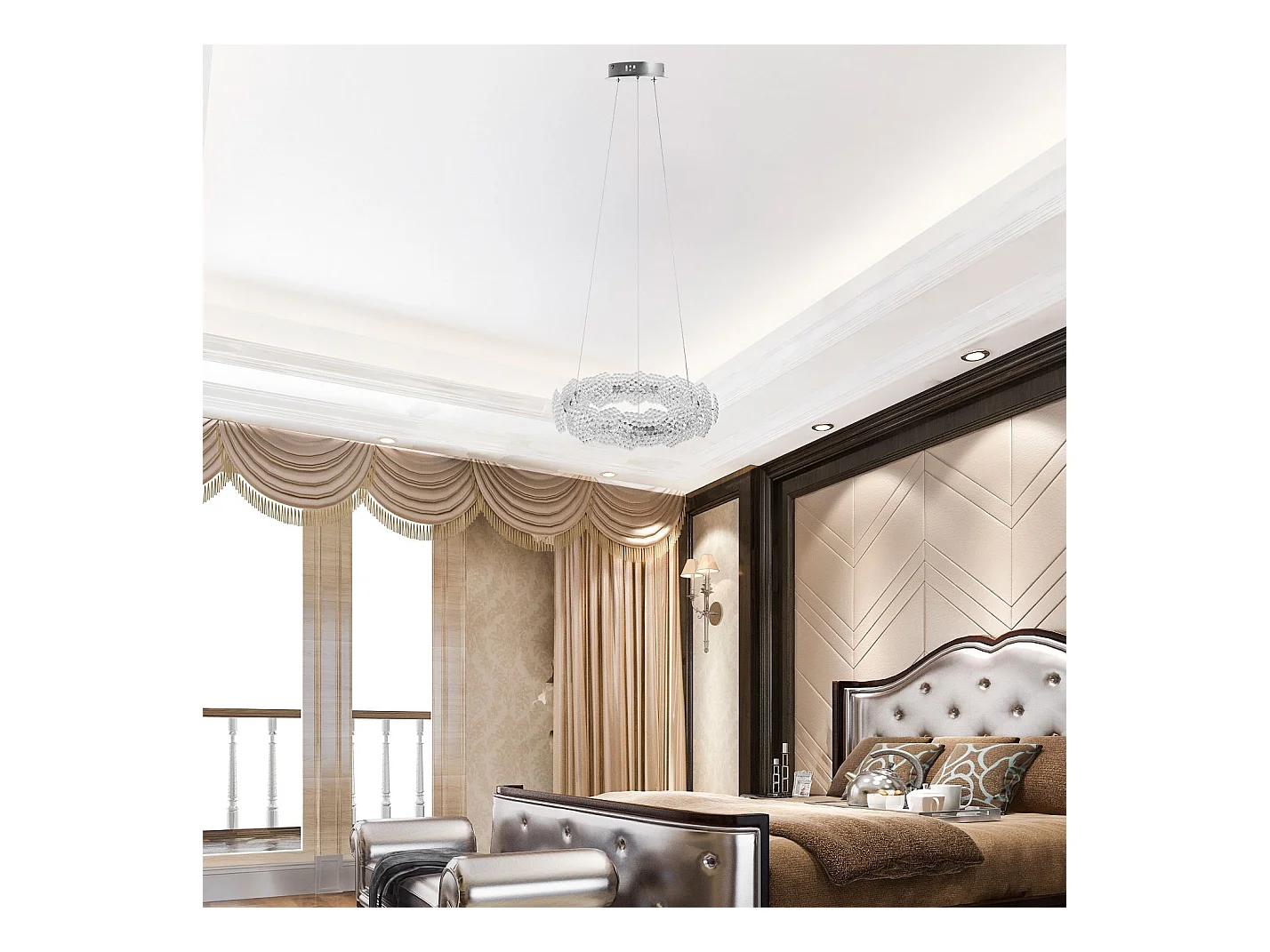 Lampe Suspendue Led Toolight Ms016-Cp Chrome