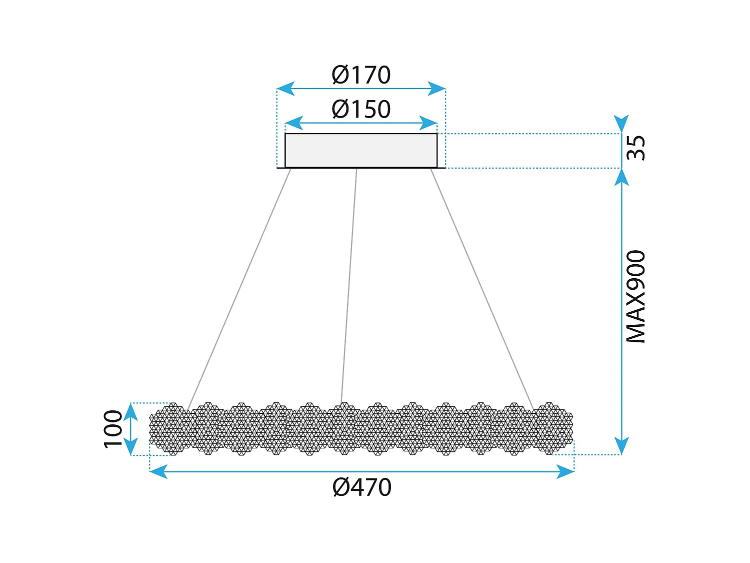 Lampe Suspendue Led Toolight Ms016-Cp Chrome