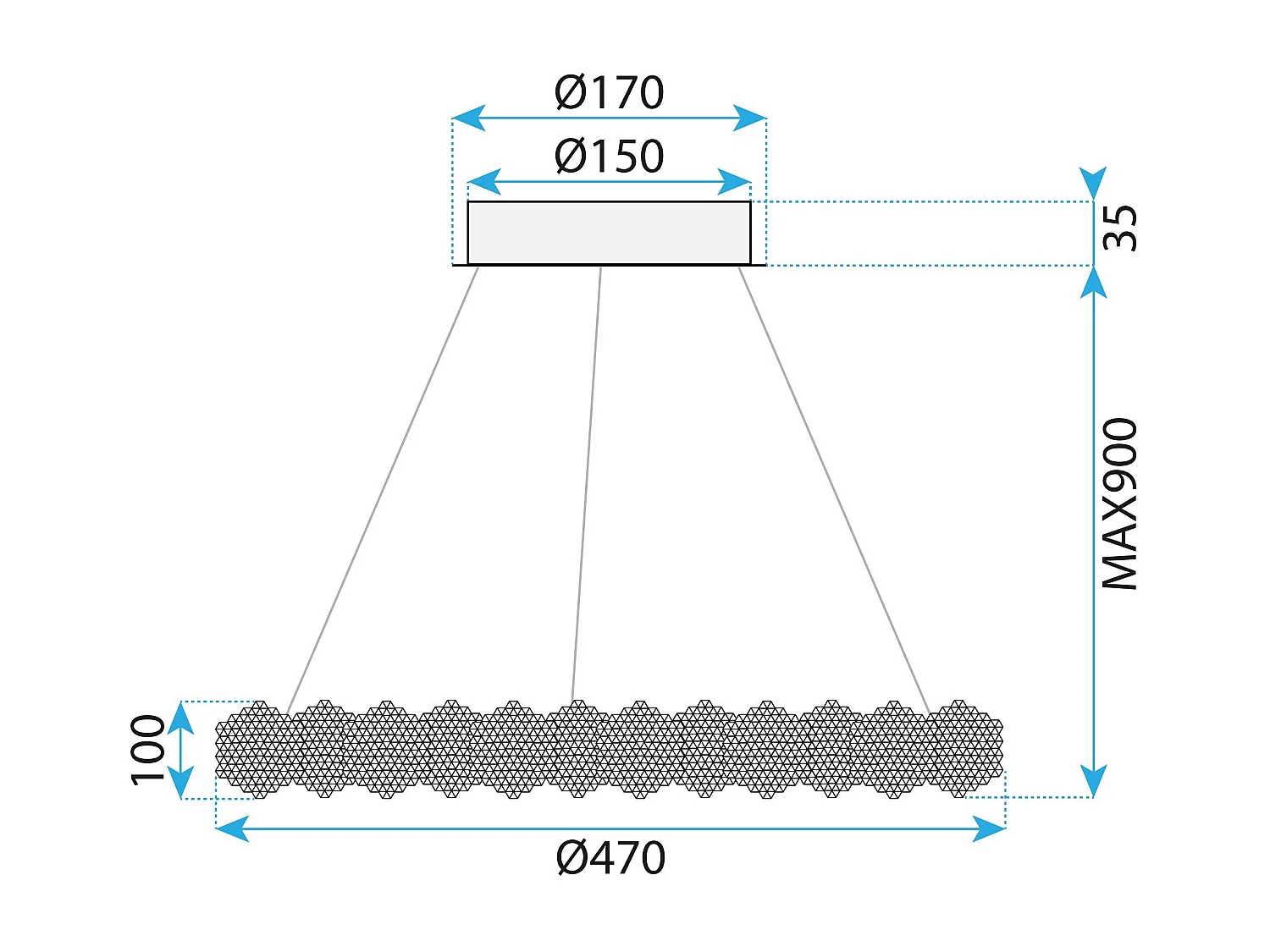 Lampe Suspendue Led Toolight Ms016-Cp Chrome