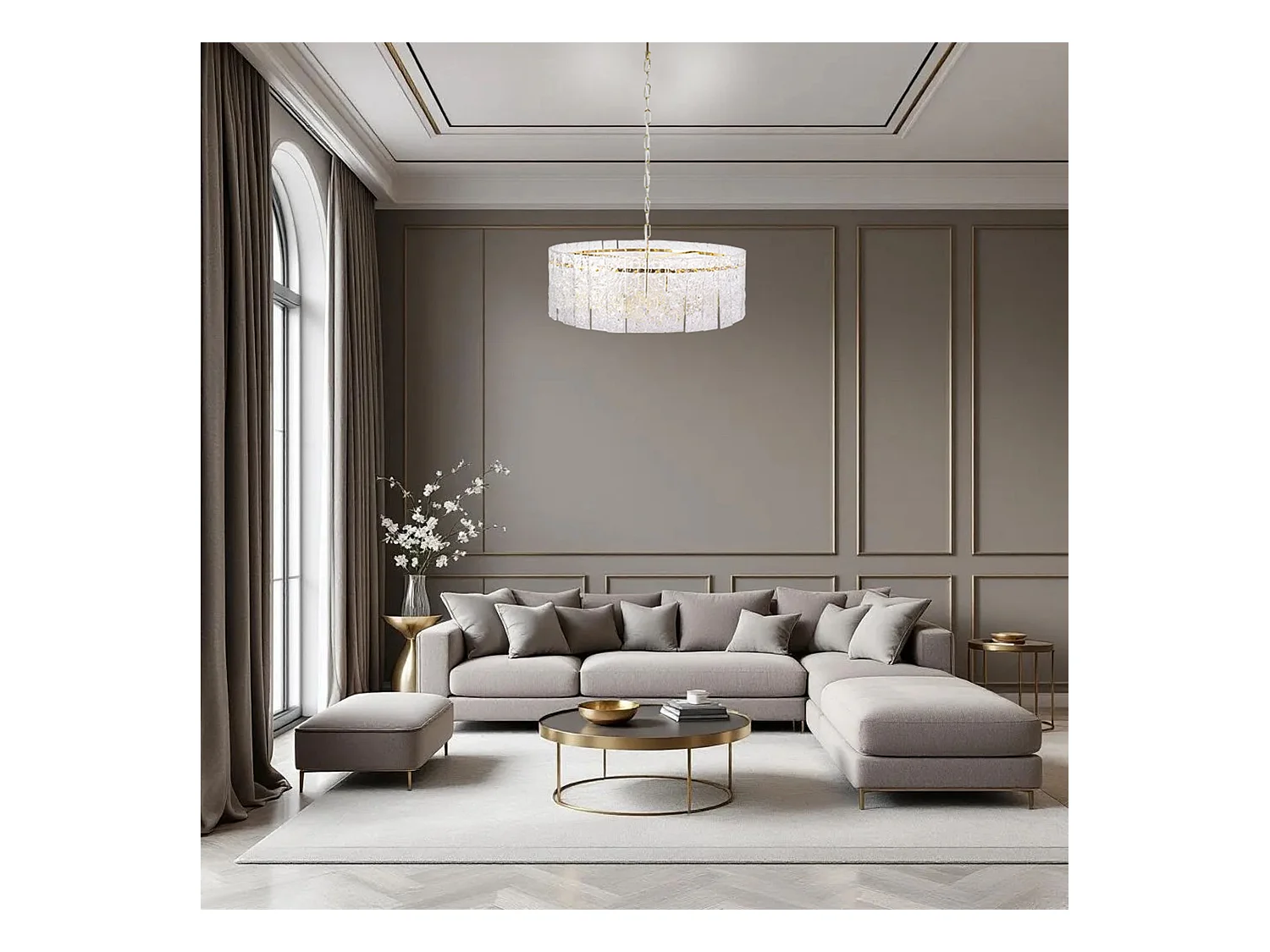 Lampe Suspendue Toolight App1779-Cp Gold 60Cm