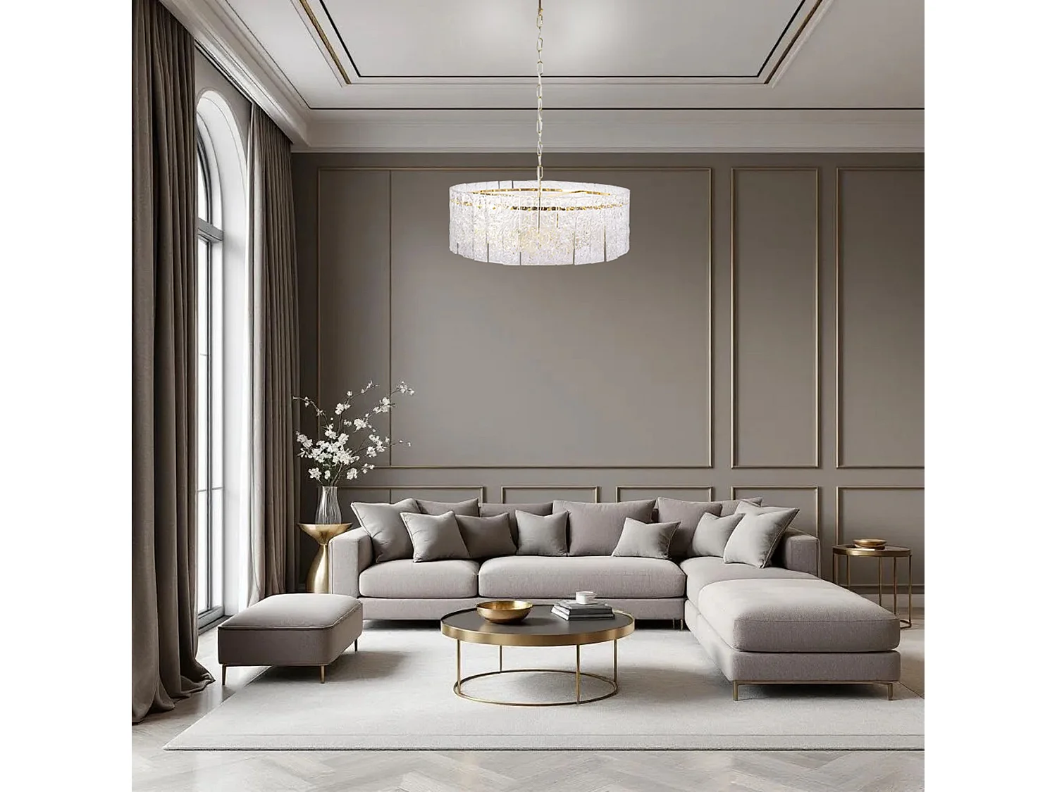 Lampe Suspendue Toolight App1779-Cp Gold 60Cm