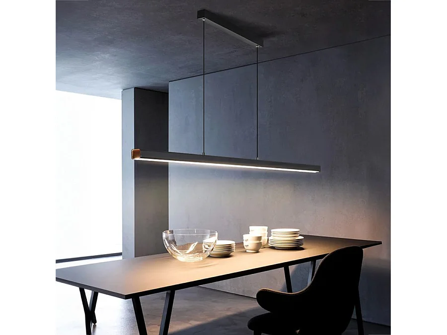 Candeeiro Suspenso Led Toolight App1448-Cp Black 100Cm