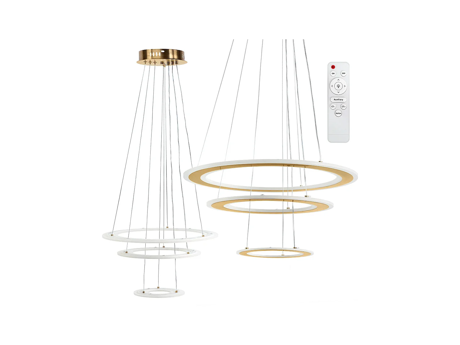 Lampe Suspendue Led Toolight G041-3Cp Brush Gold