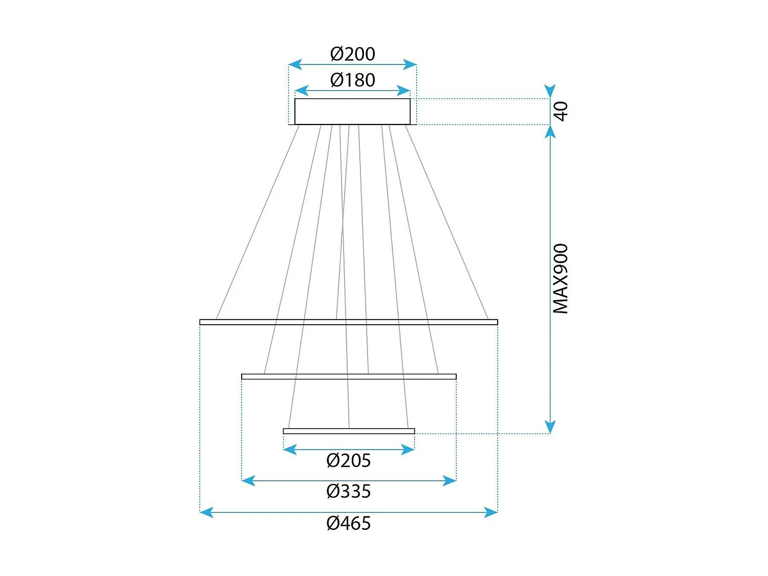 Lampe Suspendue Led Toolight G041-3Cp Brush Gold