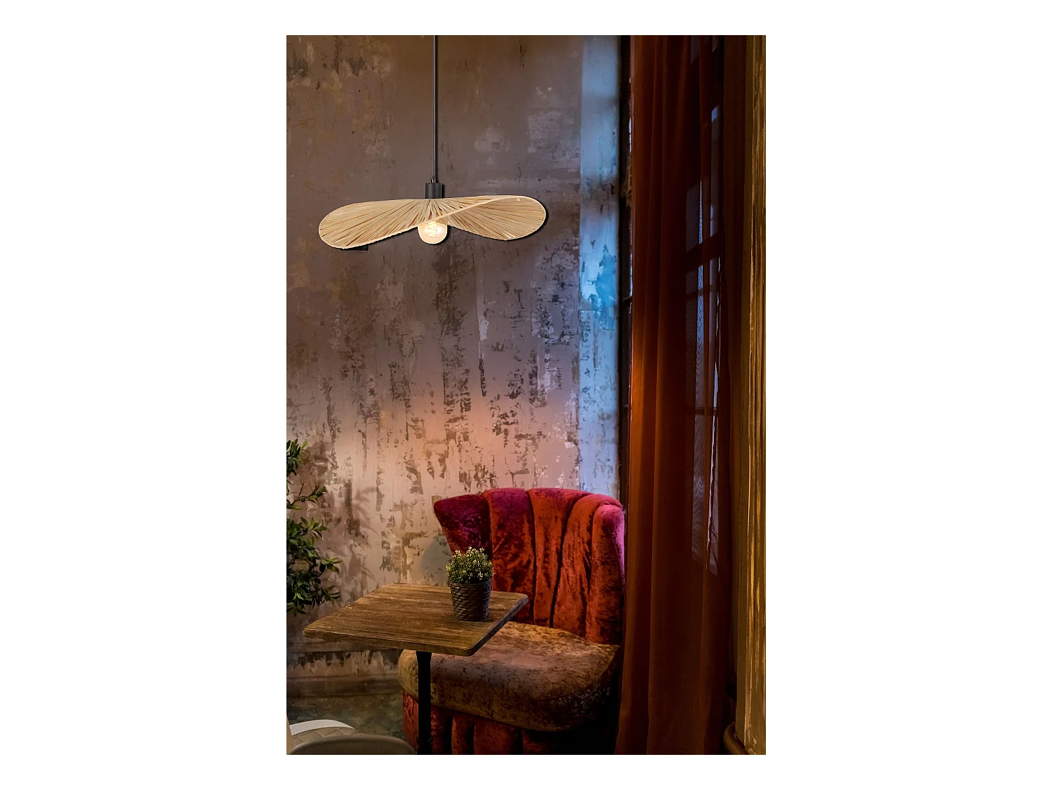 Hängelampe Toolight App1826-1Cp Black Brown