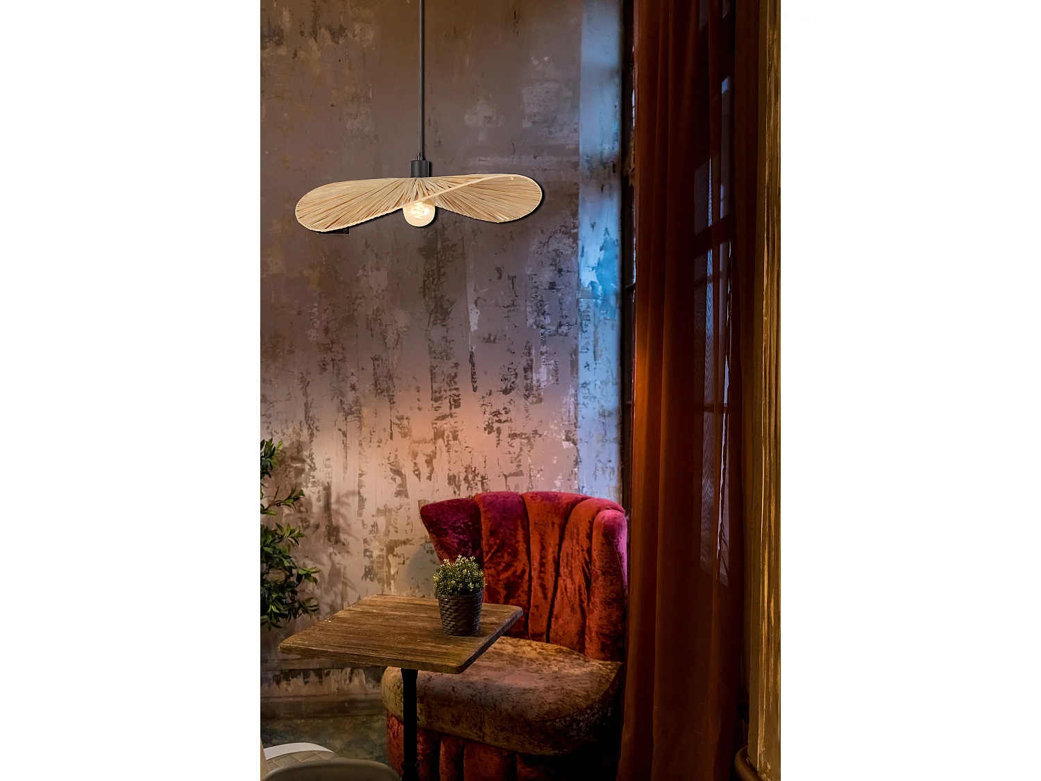 Candeeiro Suspenso Toolight App1826-1Cp Black Brown