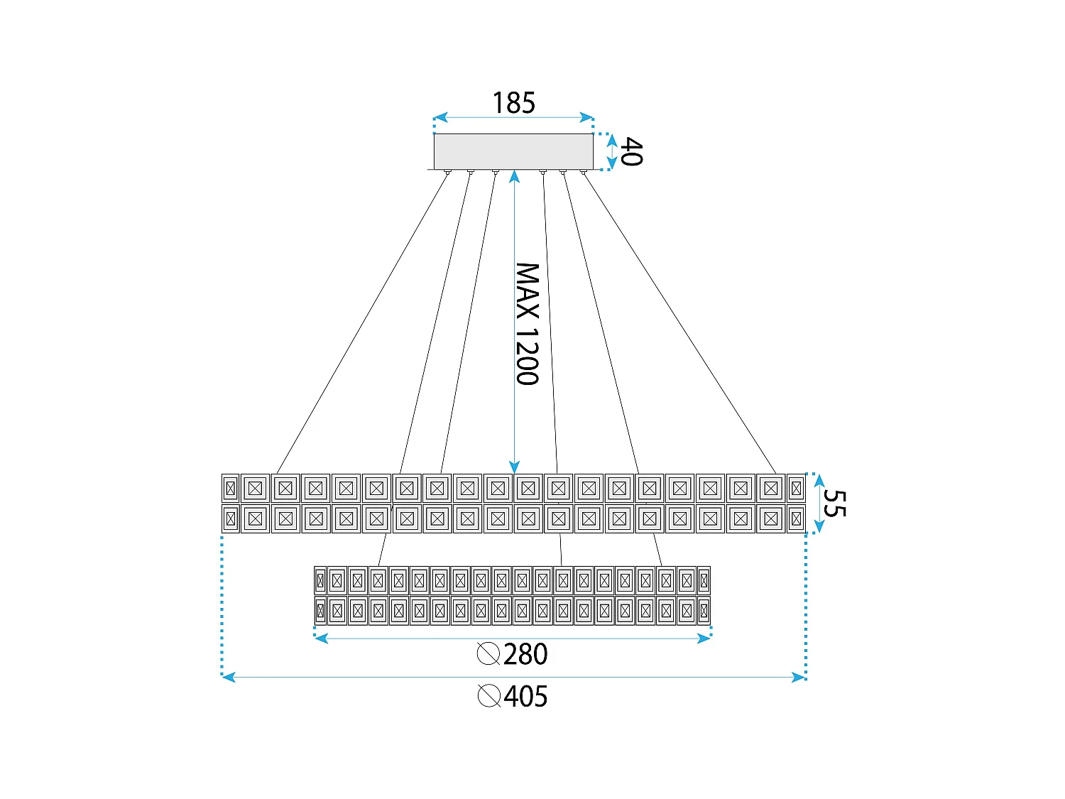 Lampe Suspendue Led Toolight Ms006-Cp Chrome