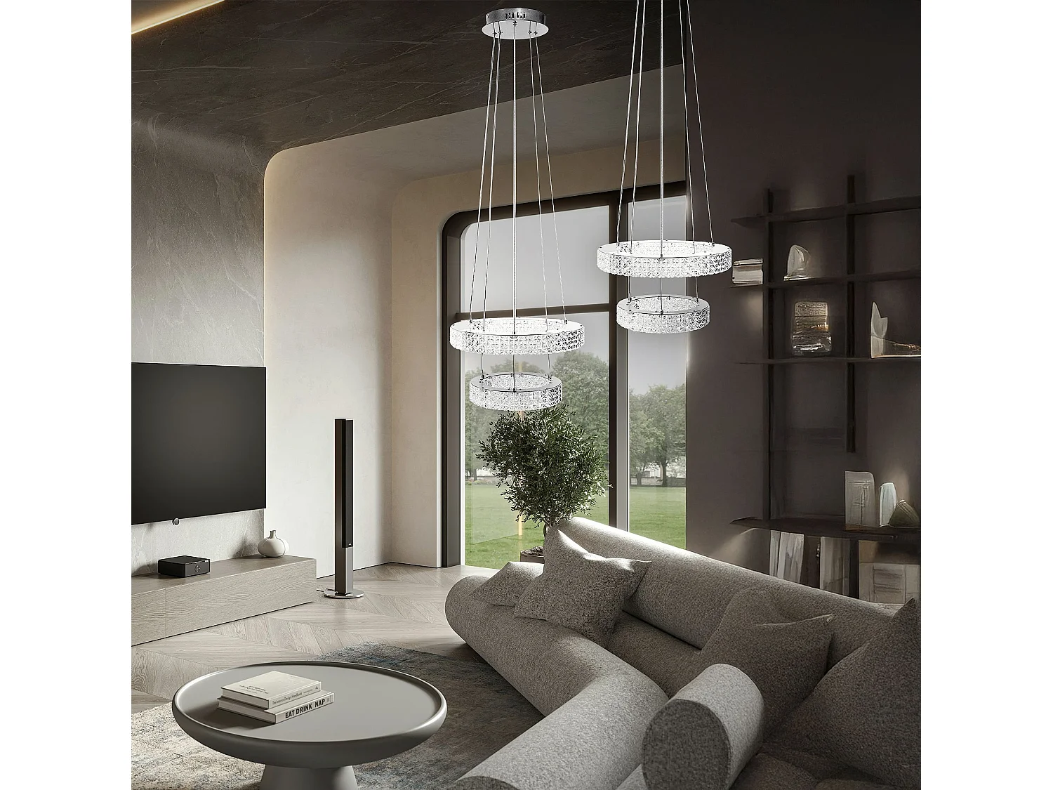 Lampe Suspendue Led Toolight Ms006-Cp Chrome