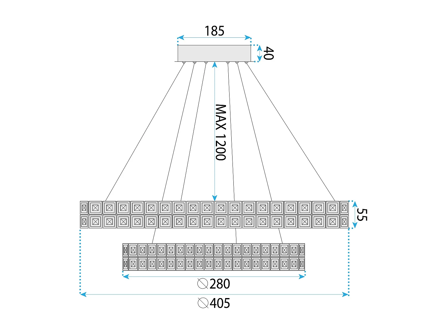 Lampe Suspendue Led Toolight Ms006-Cp Chrome