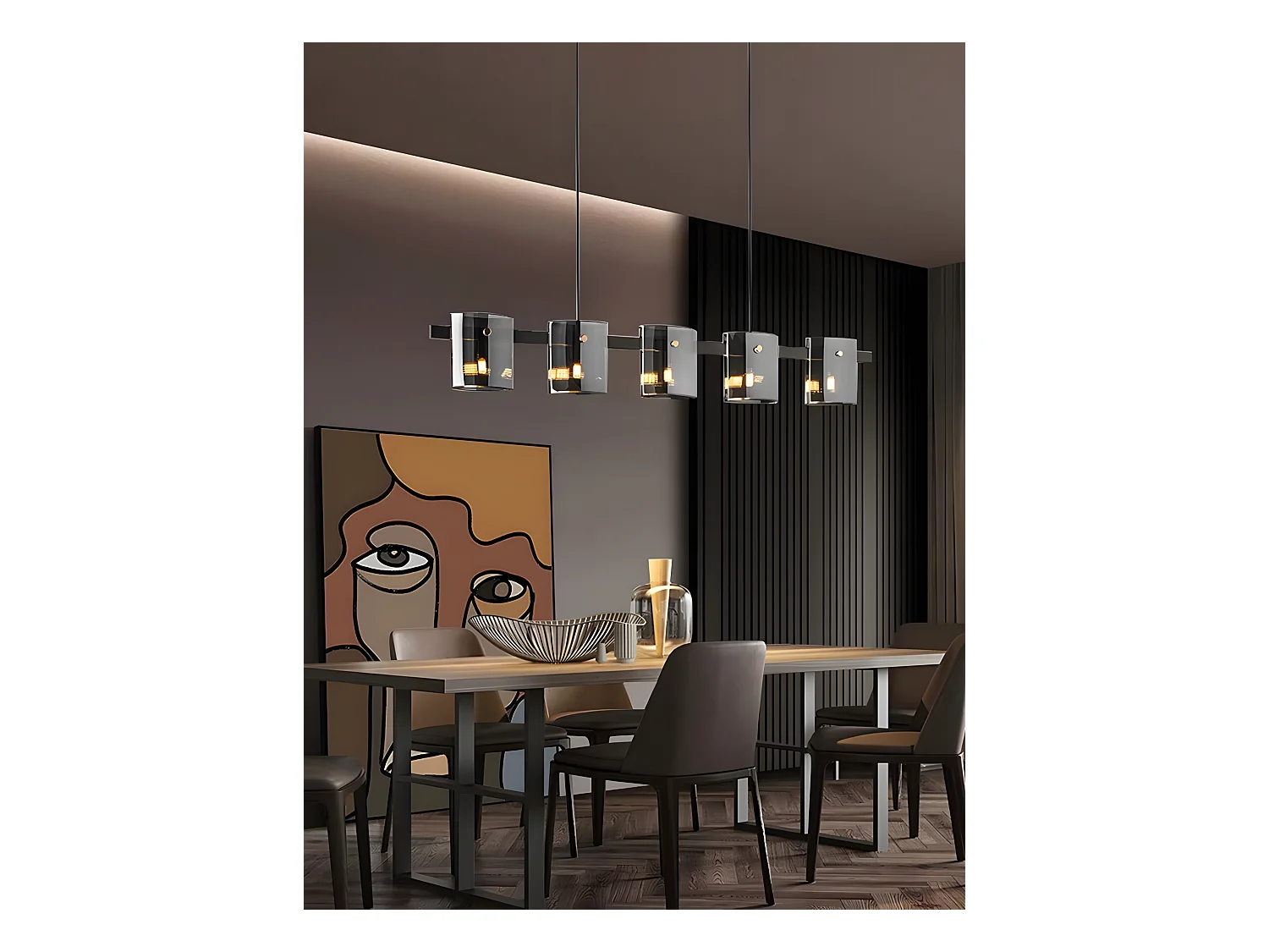 Lampe Suspendue Toolight App1706-5Cp Grey