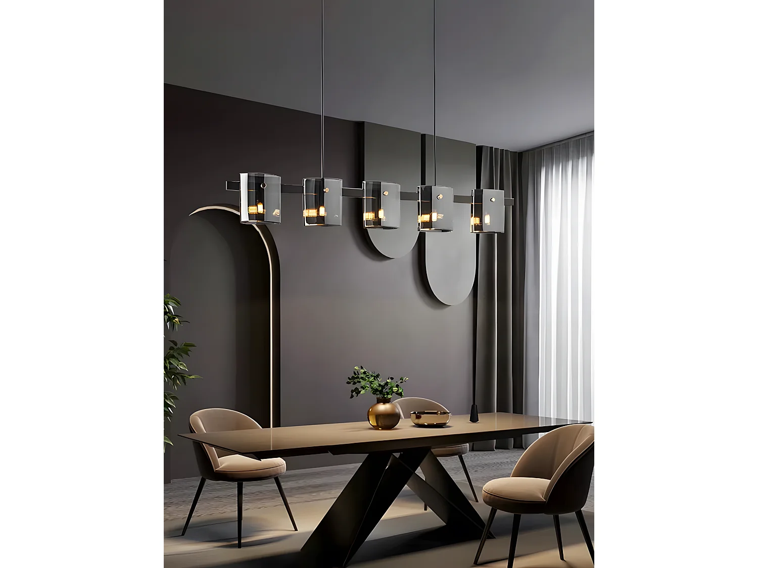 Lampe Suspendue Toolight App1706-5Cp Grey