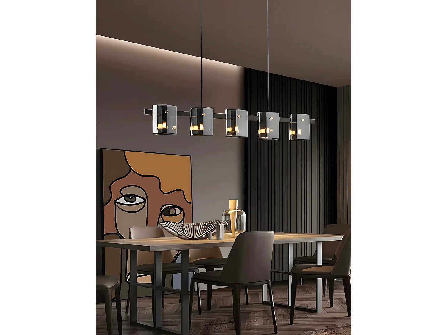 Lampe Suspendue Toolight App1706-5Cp Grey