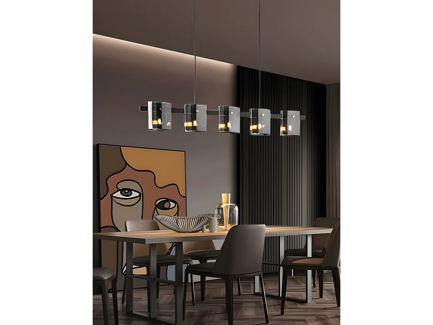 Lampe Suspendue Toolight App1706-5Cp Grey