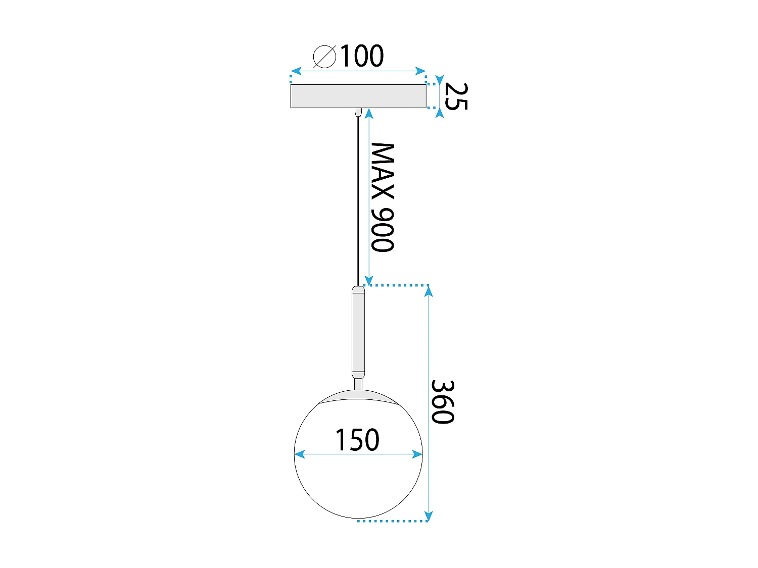 Lampe Suspendue Toolight G108-1W Gold