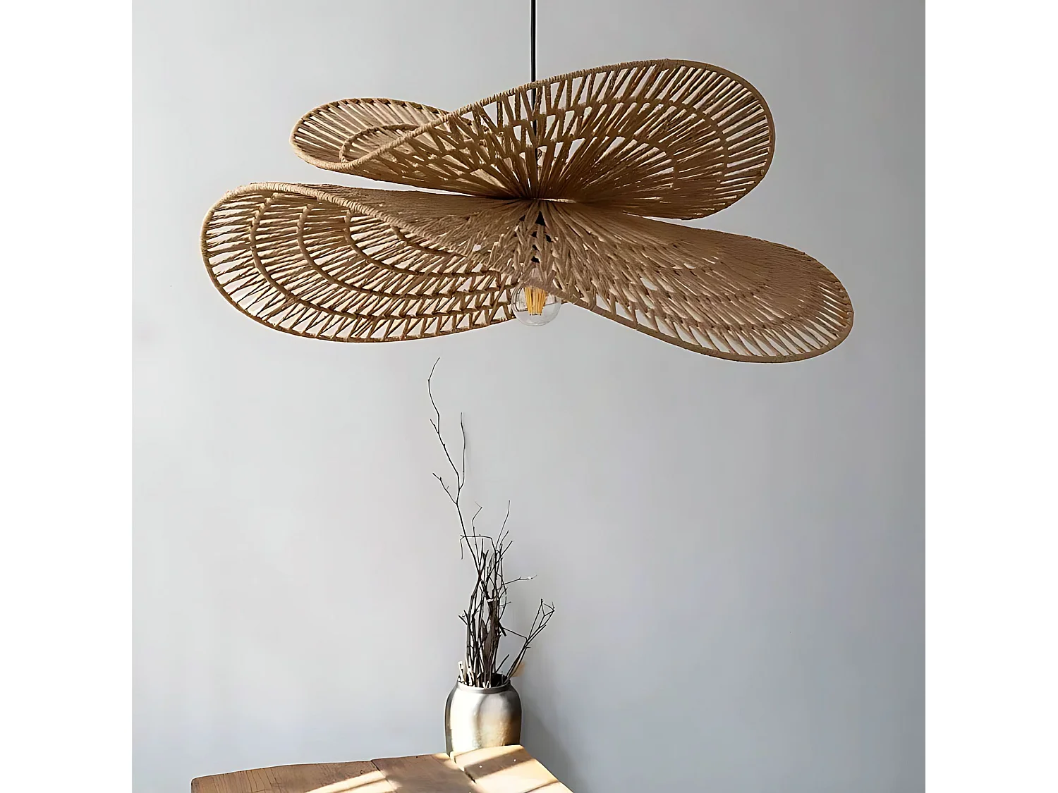 Lampe Suspendue Toolight App1738-1Cp Beige 80Cm