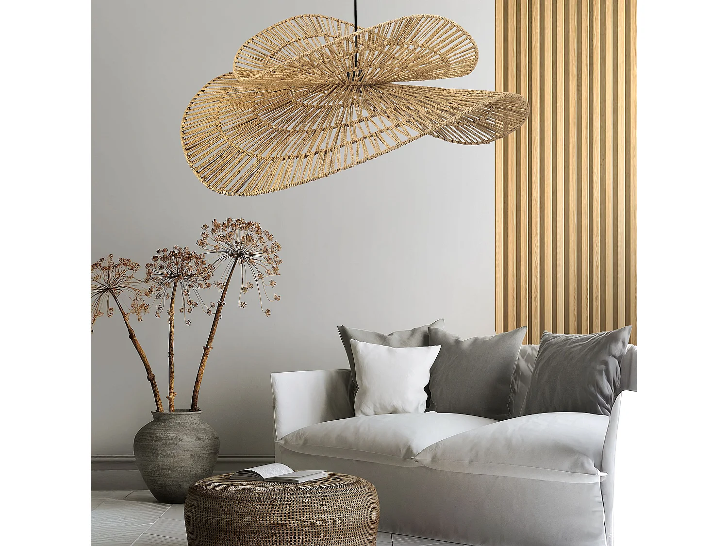 Lampe Suspendue Toolight App1738-1Cp Beige 80Cm