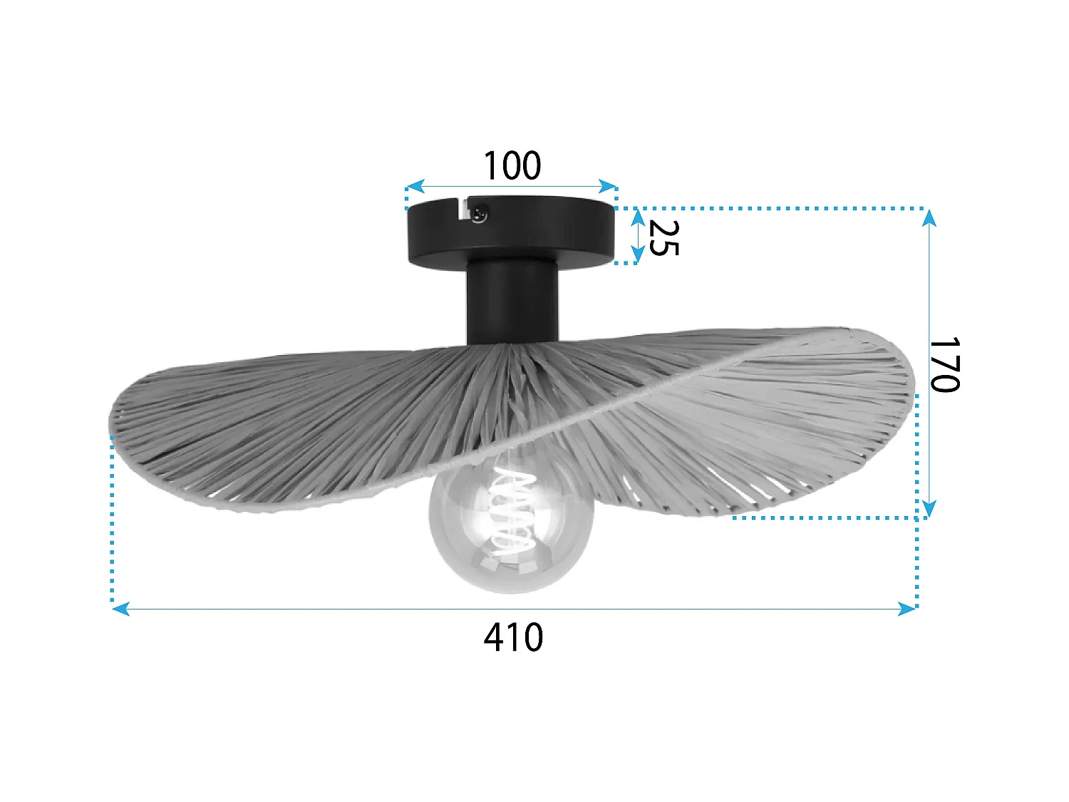 Lampe Toolight App1827-1Cp Black