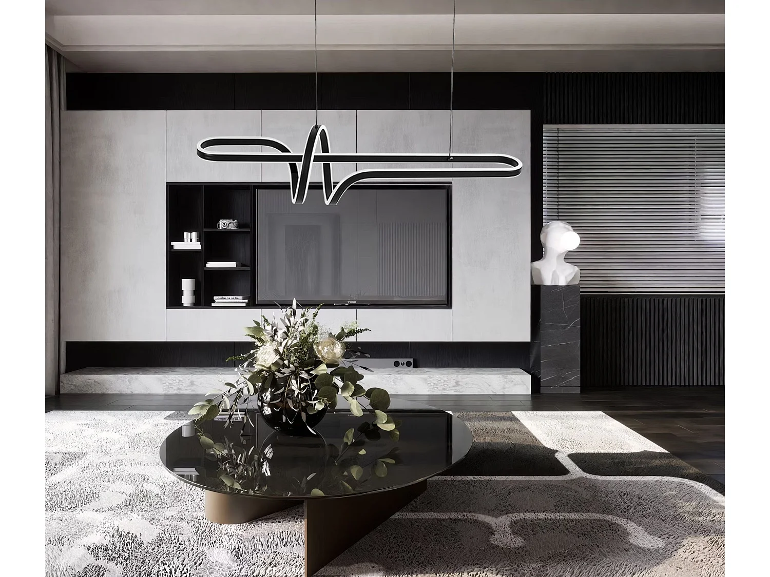 Hanglamp Led Toolight G038-Cp Black