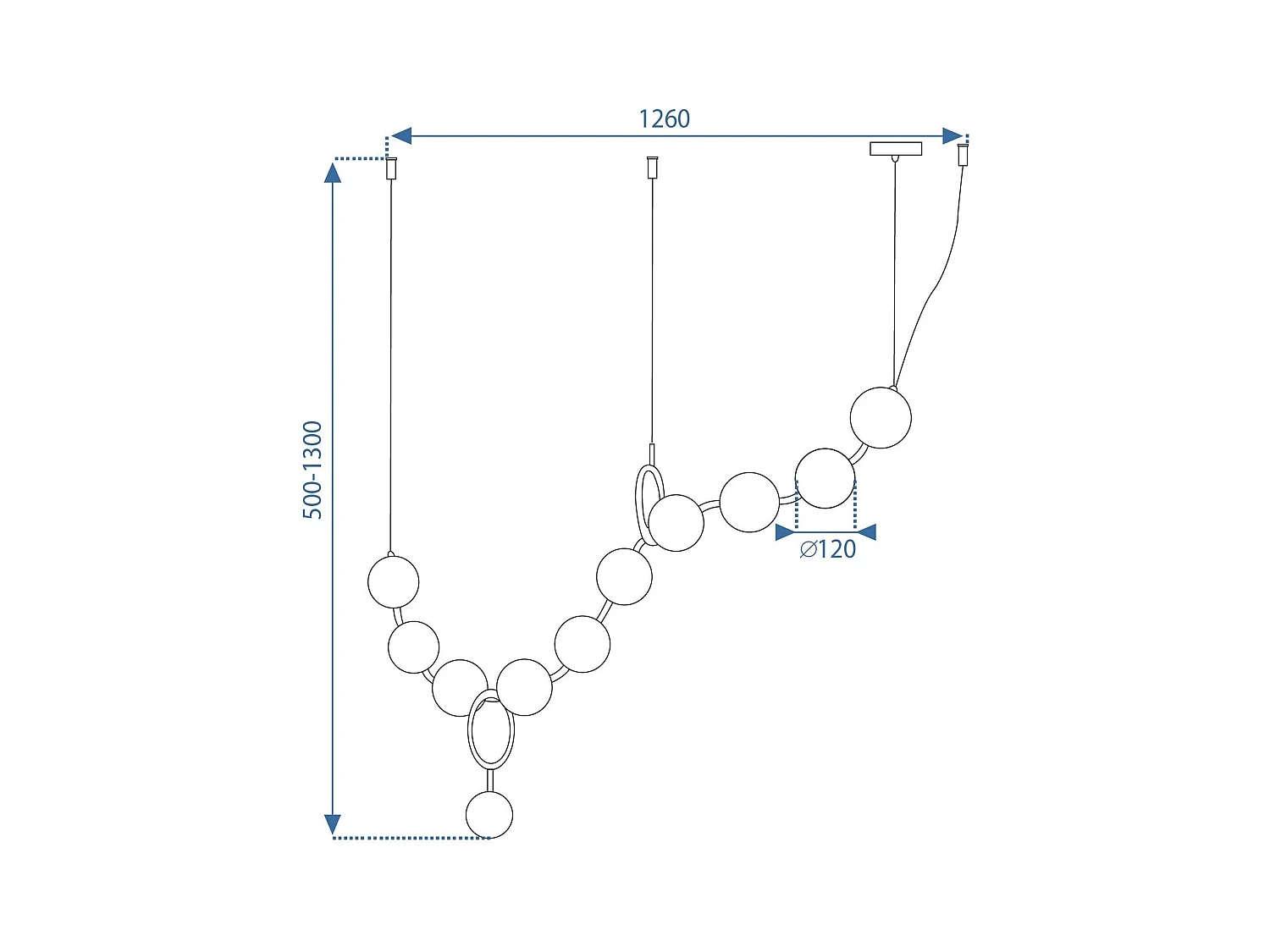 Lampe Suspendue Led Toolight App1444-10Cp Gold