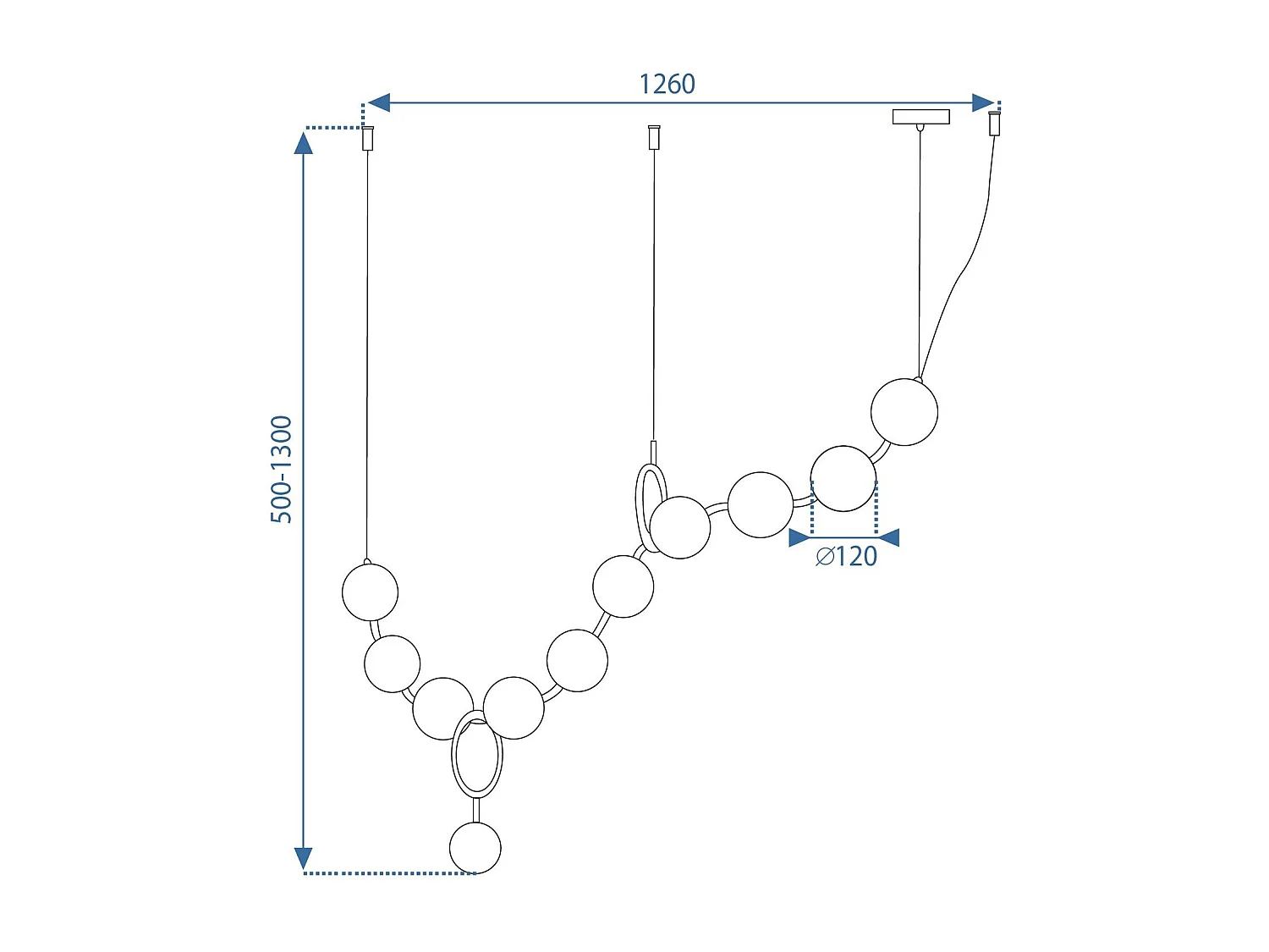 Lampe Suspendue Led Toolight App1444-10Cp Gold
