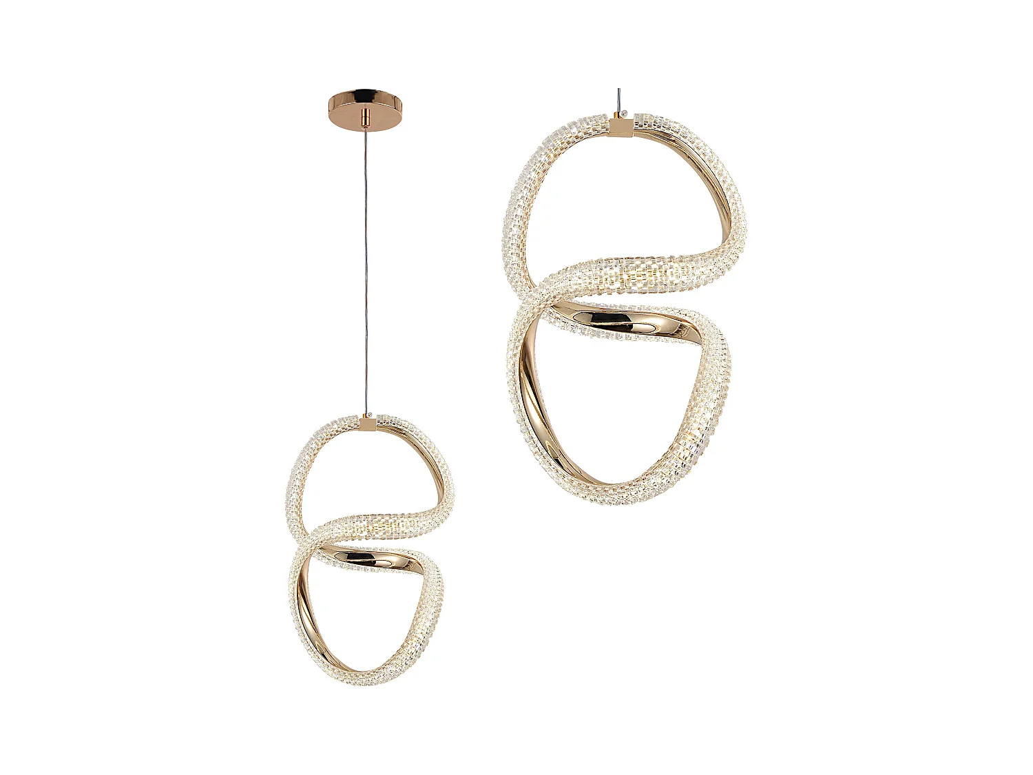 Lampe Suspendue Led Toolight G069-Cp Gold