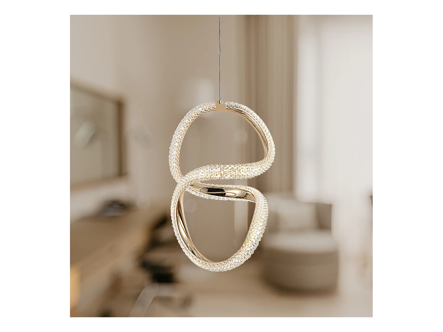 Lampe Suspendue Led Toolight G069-Cp Gold